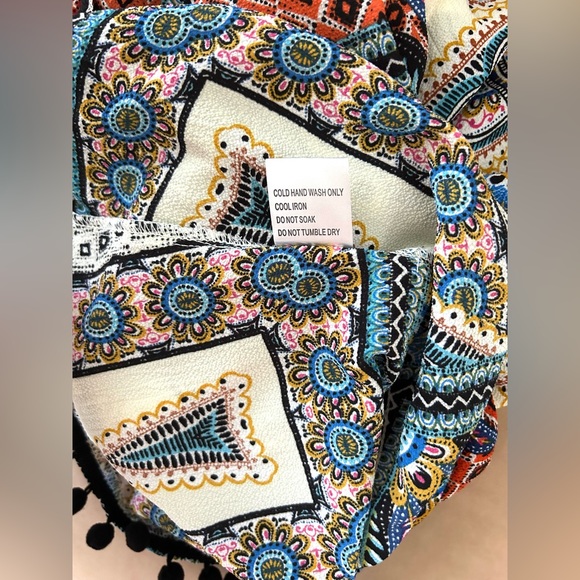 Sisters of the Tribe Petite Swing Boho Dress OR Tunic with Pom Pom Hem - Picture 11 of 11